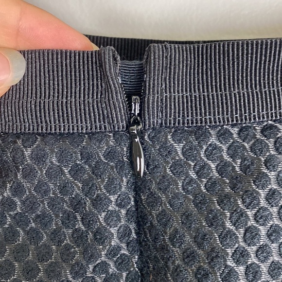 Ann Taylor Black Dotted Peplum Skirt Black 0 - Picture 5 of 7